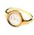 Relógio Feminino Bracelete Aço Inoxidável Redondo Dourado/Branco