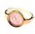 Relógio Feminino Bracelete Aço Inoxidável Redondo Dourado/Rosa