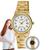 Relógio Feminino Casio Collection Pequeno Redondo Aço Inóx Resistente Água Moderno Casual Dourado LTP-V002G  LTP-V002G-7B2UDF - Dourado