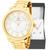 Relógio Feminino Dourado Banhado Luxo Moda Bonito + Colar + Brincos + Caixa Qualidade Dourada