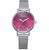 Relógio Feminino Linjie Luxo Aço Inoxidável Analógico Quartz Pink