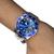 Relógio Feminino Luxo À Prova dÁgua Pallyjane prateado/azul