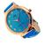 Relógio Feminino Luxo A Prova DÁgua Zie Azul Celeste	