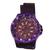 Relógio Feminino Luxo Rosa Dos Ventos Pulseira Milanese/Imã Roxo