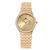 Relógio Feminino Luxo Soxy Pedras Strass Importado C/ Estojo Dourado