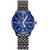 Relógio Feminino Moda Casual Design Clássico Luminoso Pulseira em Aço Inoxidável  Preto Azul