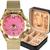 Relógio Feminino Quartz Prova D'água + Porta Jóias + Kit Banhado 18k Dourado & Rose