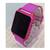 Relógio Feminino Unissex digital Led Quadrado Sports Watch Tendência Moda Dourado Rose Pink