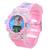 Relógio Infantil Menina Princesa Frozen Digital Led Com Luz E Som Rosa Claro