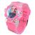 Relógio Infantil Menina Princesa Frozen Digital Led Com Luz E Som Rosa Escuro