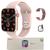 Relógio Inteligente Smartwatch Feminino Masculino W99+ Plus Series 9 Rose Gold + 2 Pulseiras Película ChatGPT Tela Amoled Lançamento Rose gold