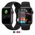Relógio inteligente smartwatch s8 troca pulseira ligações monitor cardíaco android e ios cores - aws Preto