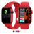 Relógio inteligente smartwatch s8 troca pulseira ligações monitor cardíaco android e ios cores - aws Vermelho