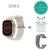 Relógio Inteligente Smartwatch Ultra 8 C/ duas Pulseiras + Fone de ouvido bluetooth Cinza