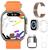 Relogio Inteligente W69 Ultra Max Smart Watch Serie 10 49mm 2 Gb Amoled Troca Foto Faz Ligaçao Kit Laranja