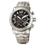 Relógio Jean Vernier Caixa E Pulseira Em Aço Sofisticado Prata+Preto