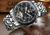 Relógio Luxuoso Masculino Original de pulso Esqueleto Auomático Turbilhão analógico Prata/Preto/Prata