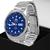 Relógio Masculino Automático Orient Prata Mostrador Azul Original Prova D'água Garantia 1 ano 469SS057F D1SX Prata
