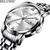 Relógio Masculino Belushi Luxo Aço Inoxidável Com Calendário Estojo Prateado