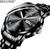 Relógio Masculino Belushi Luxo Aço Inoxidável Com Calendário Estojo Preto