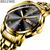 Relógio Masculino Belushi Luxo Aço Inoxidável Com Calendário Estojo Preto/Dourado