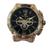 Relógio Masculino Clássico Luxo À Prova D'água PLJ Dourado/Preto