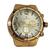 Relógio Masculino Clássico Luxo À Prova D'água PLJ Dourado/Branco