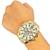 Relógio Masculino Clássico Luxo DHP Prova dagua Dourado, Branco