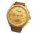 Relógio Masculino Clássico Plus PLJ A Prova D'Água Marron/Dourado