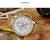 Relógio Masculino Curren 8227 Luxo Aço Inoxidável Estojo Branco/Dourado