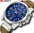 Relógio Masculino Curren 8314 Original Importado Funcional Couro Azul\Kaki
