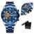 Relógio Masculino Curren 8402 Social Esportivo Luxo Azul