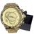 Relógio Masculino de Aço Premium Com Caixinha Lindo Presente Relógio Dourado