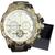 Relógio Masculino de Aço Premium Com Caixinha Lindo Presente Relógio Dourado/Branco