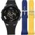 Relógio Masculino Digital Everlast Kit Com 2 Pulseiras E739 Preto/Azul