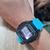 Relógio Masculino Digital Retrô A Prova DAgua DHP Preto/Azul Claro