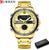 Relógio Masculino Esportivo Curren 8384 Analógico Digital Dourado
