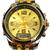 Relógio Masculino Luxo 2 Máquinas Misto Dourado