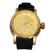 Relógio Masculino Luxo Calendário Pulseira de Borracha Dourado/Preto