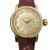Relógio Masculino Luxo Calendário Pulseira de Borracha Dourado/Marrom