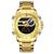 Relógio Masculino Naviforce 9163 Dourado Digital Inox Luxo Amarelo