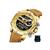 Relógio Masculino Naviforce 9208 Dual Cronógrafo Pulseira Couro Marrom-Gold