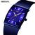 Relógio Masculino Nibosi Luxo Quartz Analógico Calendário Aço Inox Azul