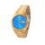Relógio masculino Oremte com marcador de data prova d agua Original Gold/blue