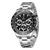Relógio Masculino Pointer M5169 Elegante Aço Inoxidável 40mm Vidro Mineral Resistente à Água Preto