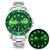 Relógio Masculino Prata Luxo Verde Presente para namorado com caixa Importado Luxo Verde escuro
