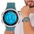 Relógio Masculino Redondo Digital de Pulso Resistente Água Esportivo  Academia Xufeng Azul Turquesa