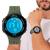 Relógio Masculino Redondo Digital de Pulso Resistente Água Esportivo  Academia Xufeng Verde