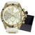 Relógio Masculino Silicone Exclusivo Top Caixa Presente Relógio Branco/Dourado