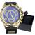 Relógio Masculino Silicone Exclusivo Top Caixa Presente Relógio Preto/Azul